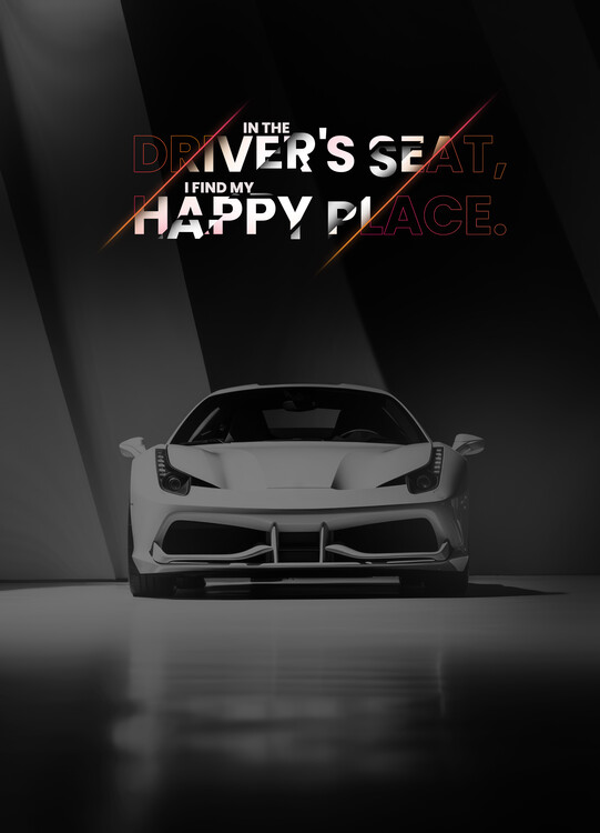 Poster, stampa Ferrari 480 Gt on the Racetrack Car