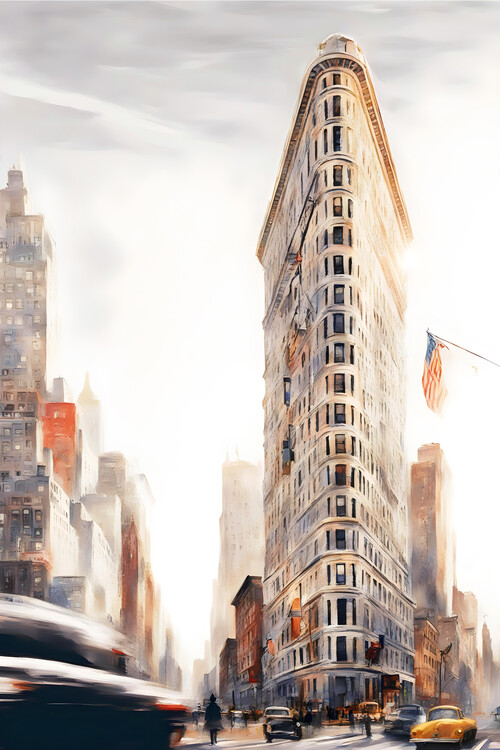 Illustration Flat Iron Building New York City