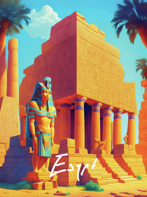 Illustration Egypt Travel Print