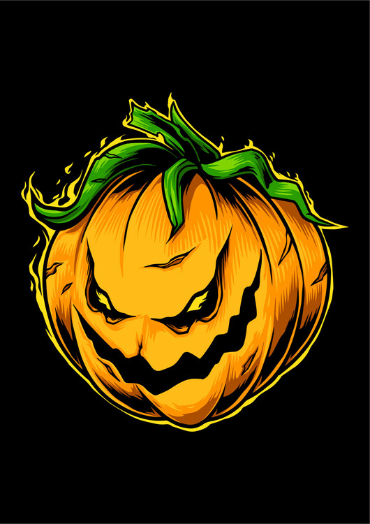 Illustration Scary Pumpkin