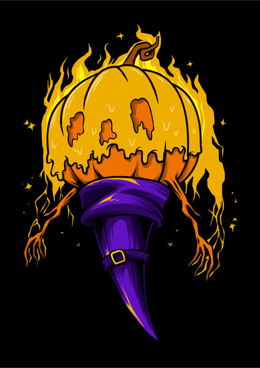 Illustration Horror Pumpkin Halloween