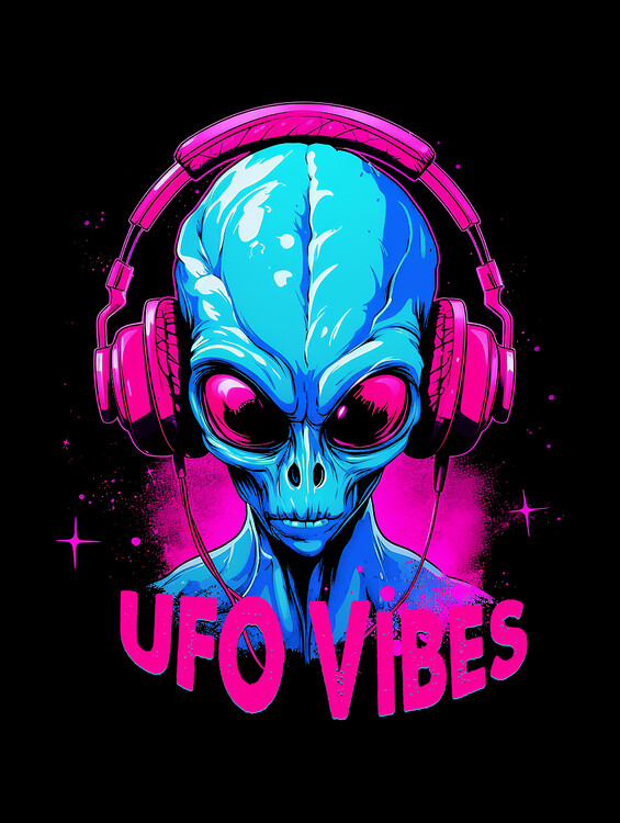 Umělecký tisk UFO Vibes / Alien