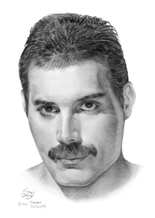 Art Poster Mercury portrait