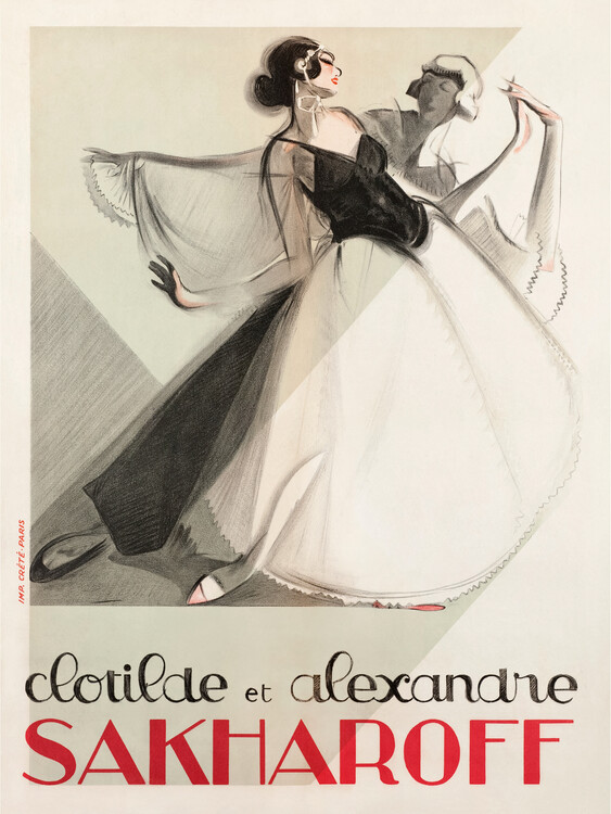 Illustration Clotilde & Alexandre Sakharoff (Dancers Dancing / Retro AD)