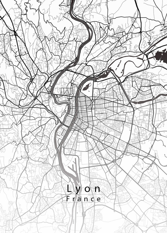 Map Lyon France City Map