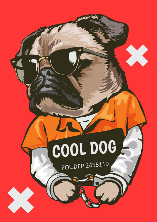 Illusztráció Cool Dog