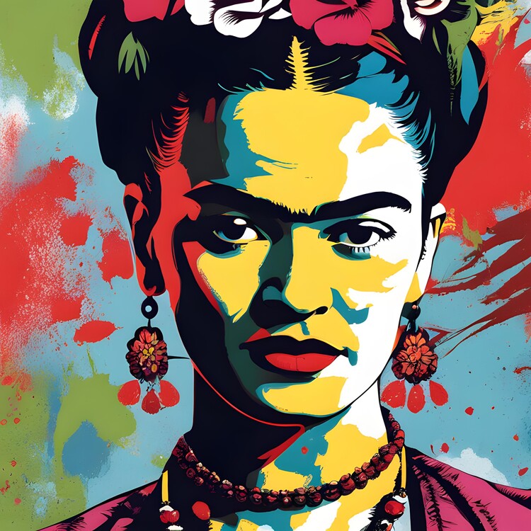 Frida Kahlo - La cornice - Quadro Stampa su Tela, Poster, Tavola