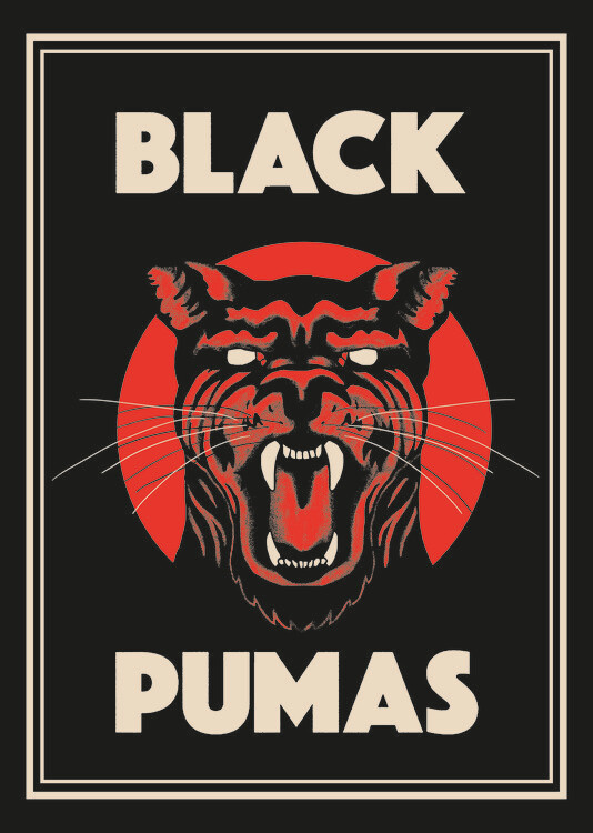 Konsttryck Black Pumas Poster