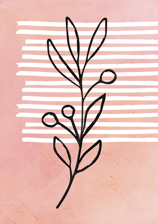 Illusztráció Pink Plant