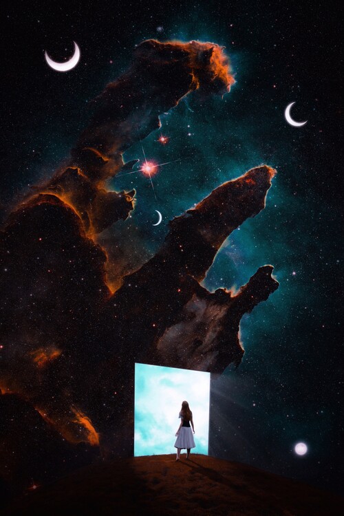 Canvas Print Gate Portal to another universe
