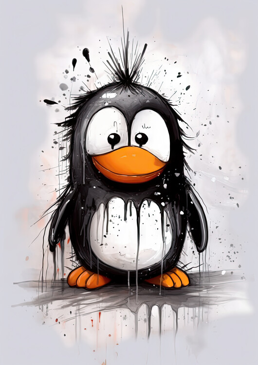 Canvas Print Doofus Penguin
