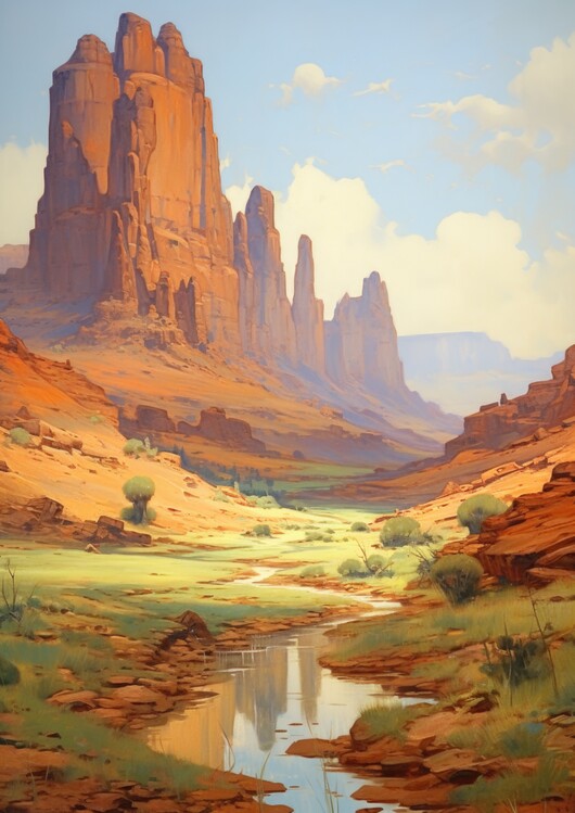 Illustration Grand Canyon Landscape