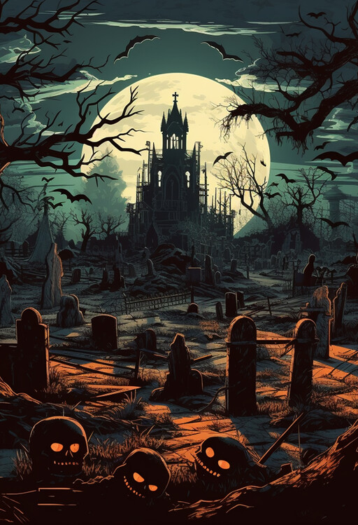 Kuva Halloween Graveyard Poster
