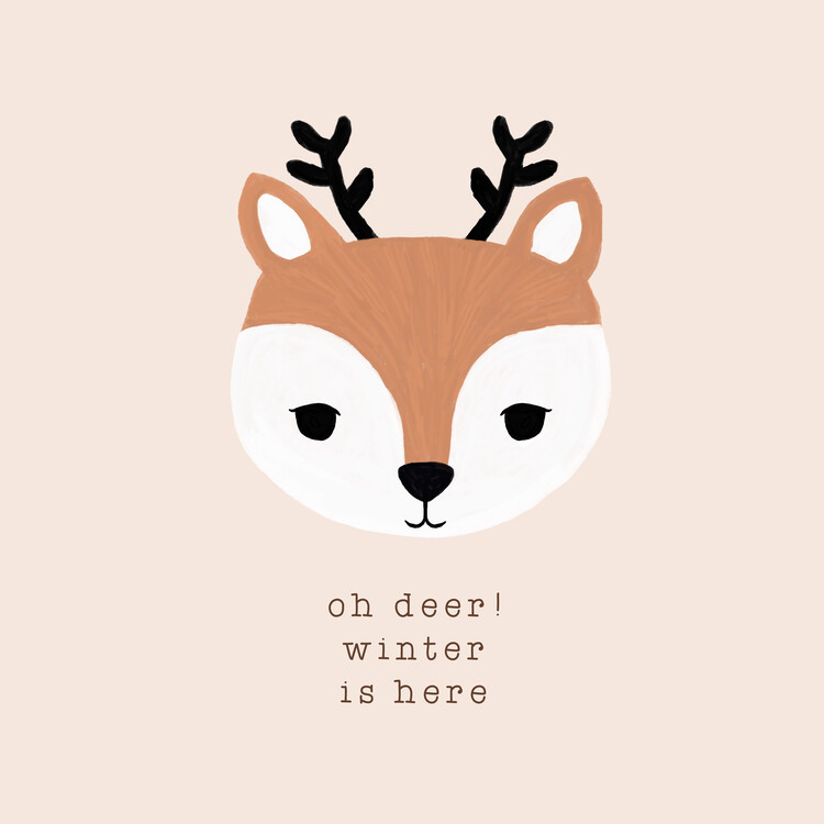 Ilustrare Oh Deer Winter Is Here II