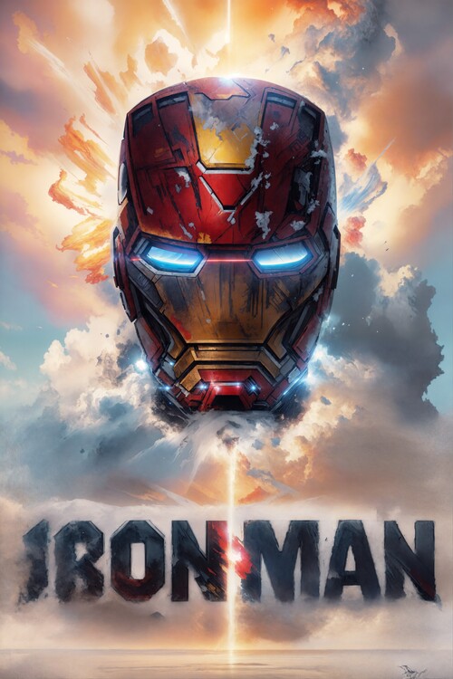 Adesivo murale/poster - Marvel Ironman scala 1:1 grandezza naturale