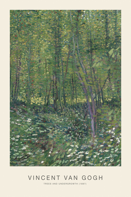 Canvas Print Trees & Undergrowth (Rustic Woodland) - Vincent van Gogh