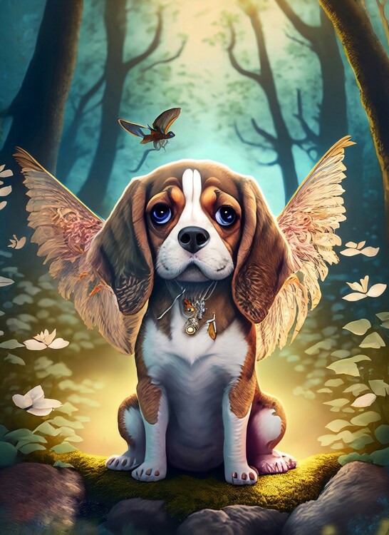 Ilustracija Fairy Beagle