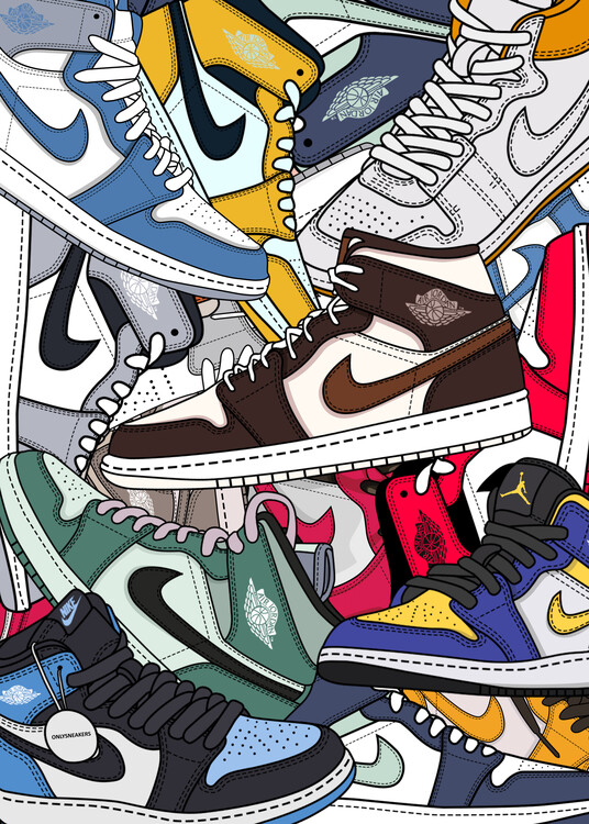 Quadro Decorativo Air Jordan 1 Collection | SK.Shop/Sneakers