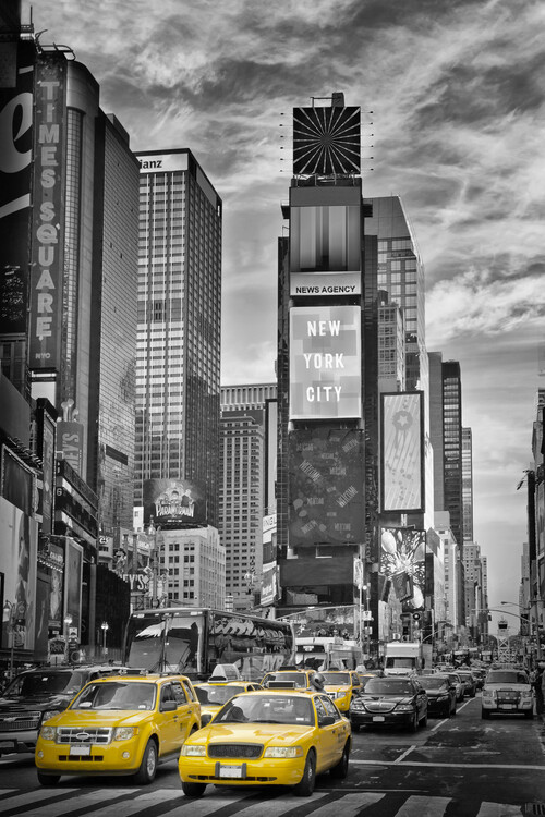 Umělecká fotografie NEW YORK CITY Times Square Colorkey