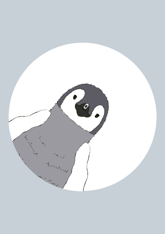 Illustration Penguin peek a boo