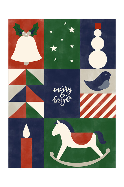 Ilustrace Merry Christmas Poster No.1