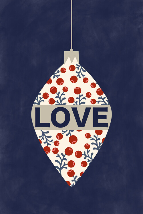 Ilustração Christmas Ornament Love