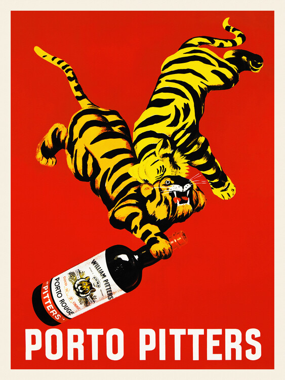 Ilustração Porto Pitters (Tigers & Port Red Wine) - Leonetto Cappiello