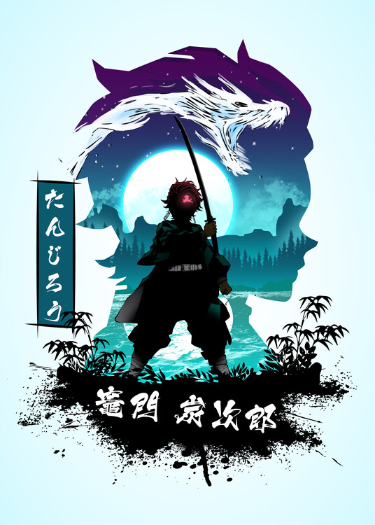 Tanjiro Demon Slayer' Poster, picture, metal print, paint by Sport Posters