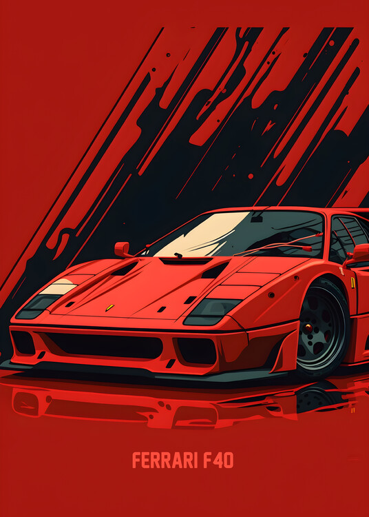 илюстрация Ferrari F40