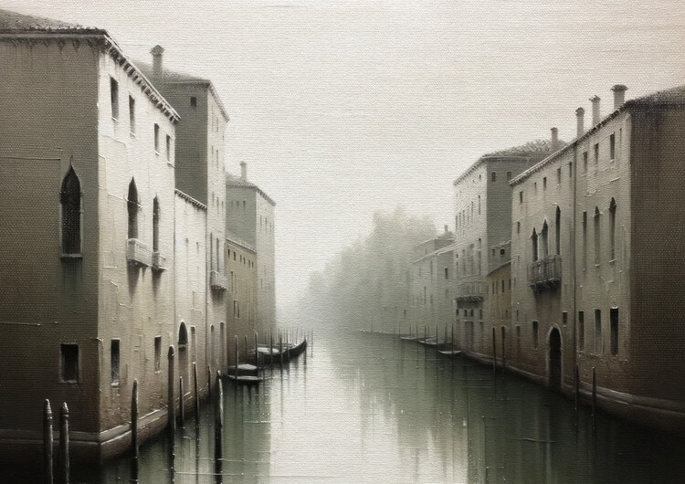 Obraz na plátně Venice: Misty Canals of Serenity