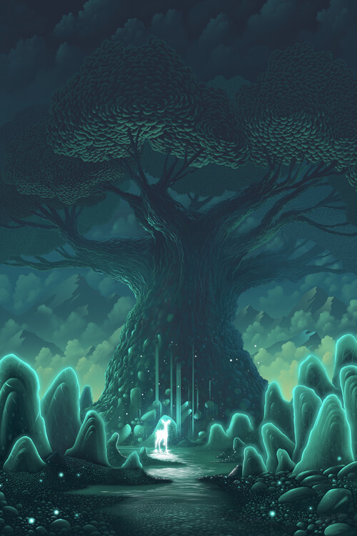 Art Poster Crystal tree spirit