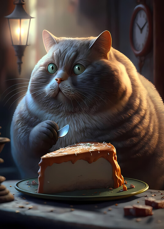 Art Photography Funny Fat Cat Cake