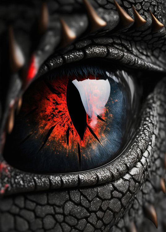 Art Poster Blue dragon eye