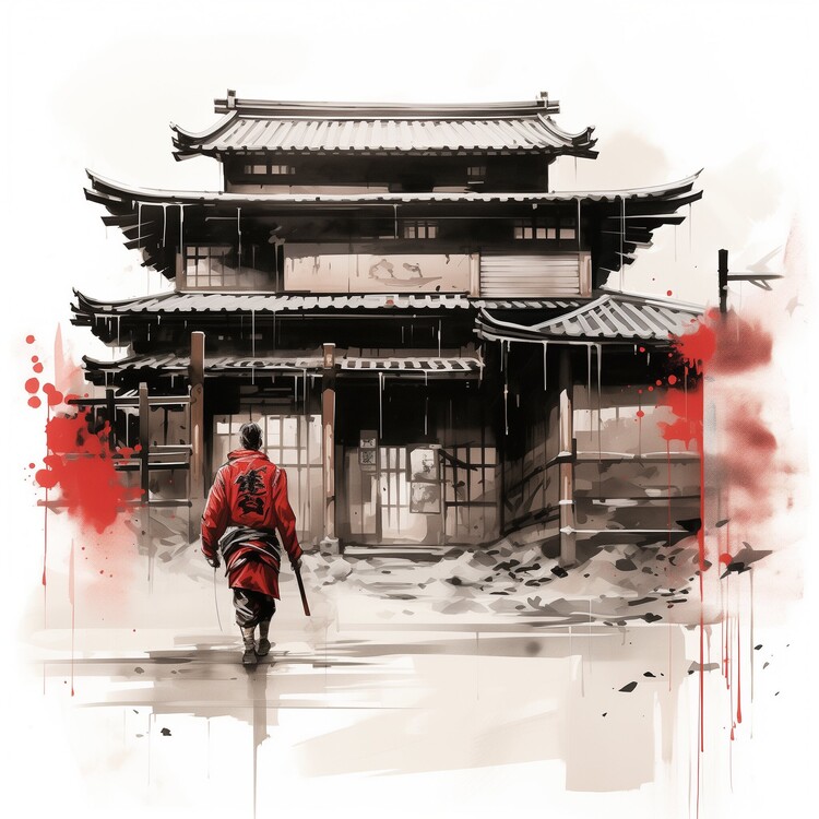 Ilustracija Trash polka samurai v1