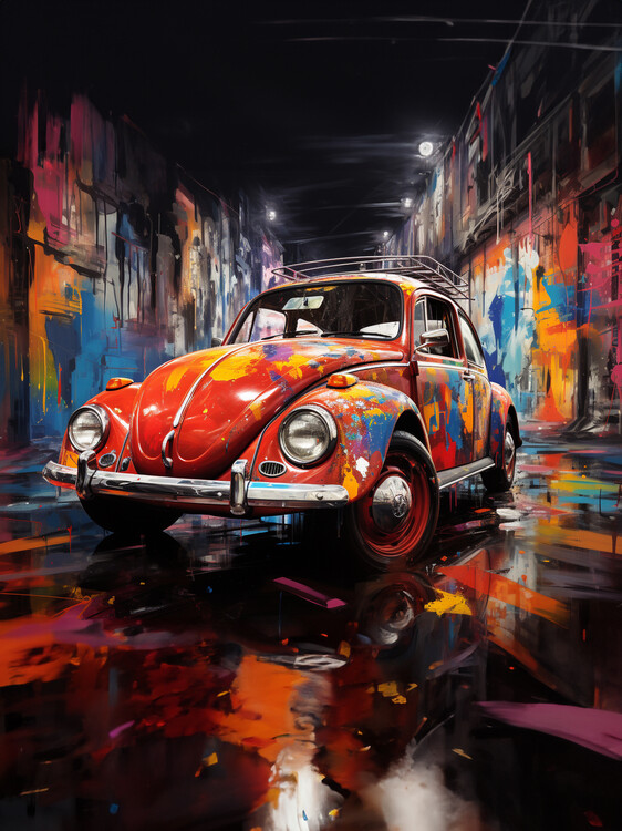 Art Poster Graffiti Style Car