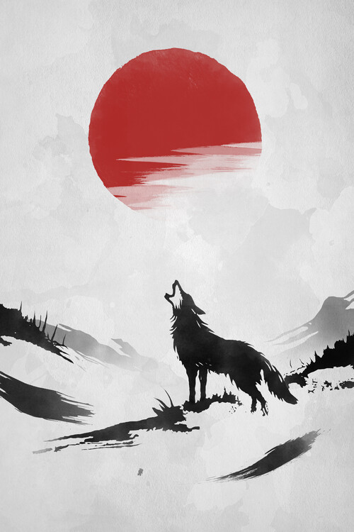 Obraz na plátně Wolf under the sun