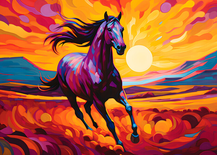 Ilustração Horse Run