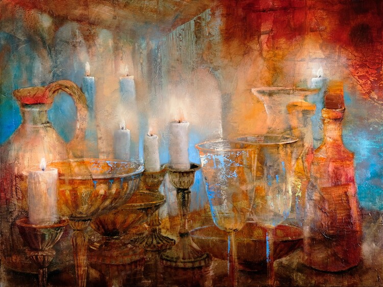 Obraz na plátně Still life with seven candles