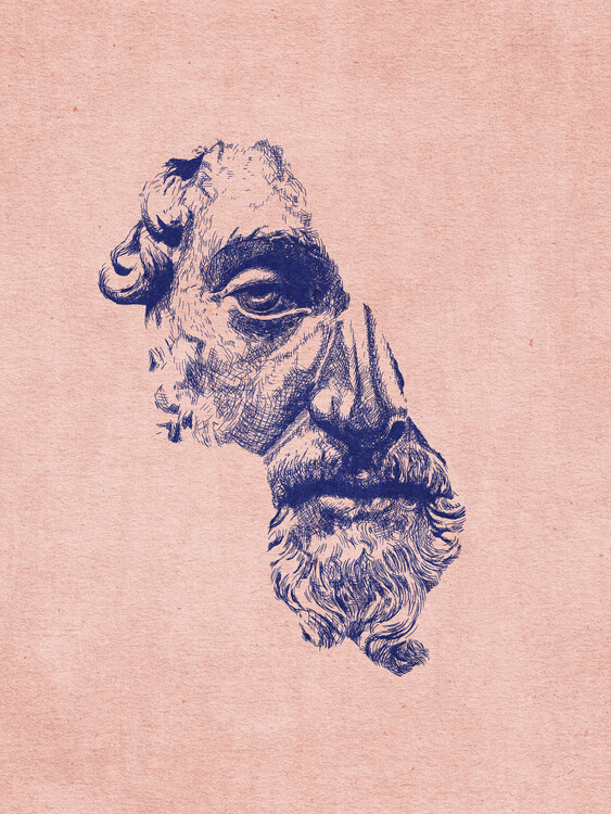 Illustration Marcus Aurelius - ballpen