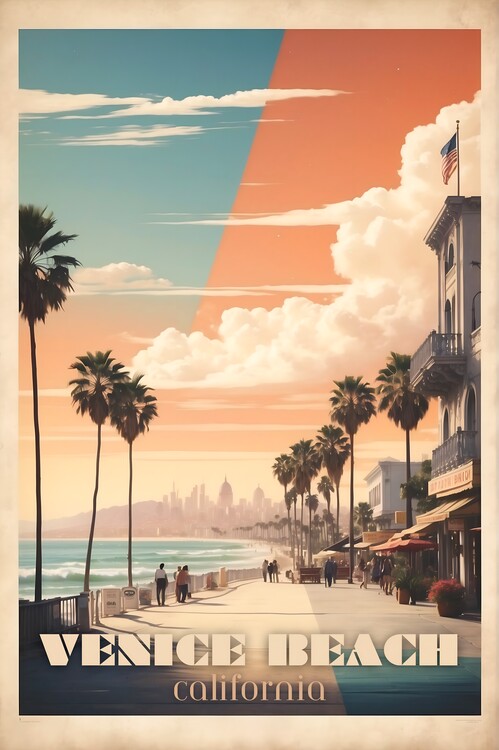 Worldwide Wanderlust: Vintage Retro Poster Collection Pósters