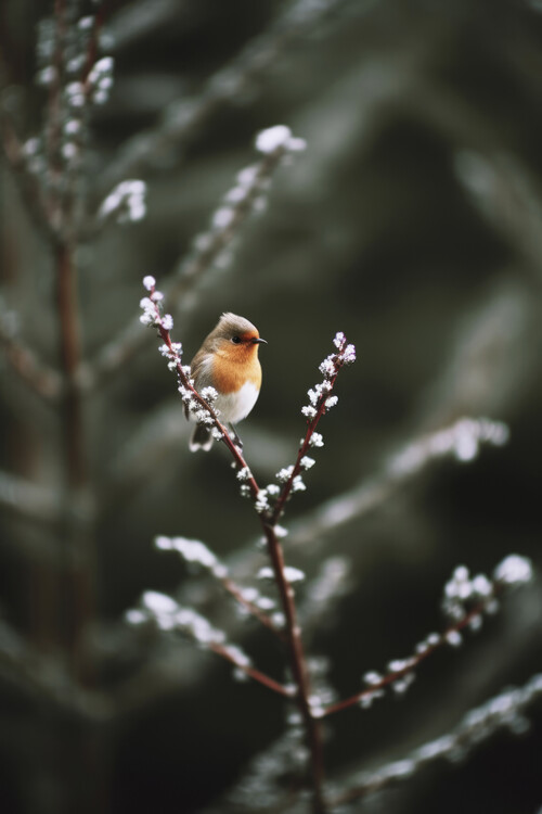 Fotografie Cute Robin, Treechild, 26.7x40 cm