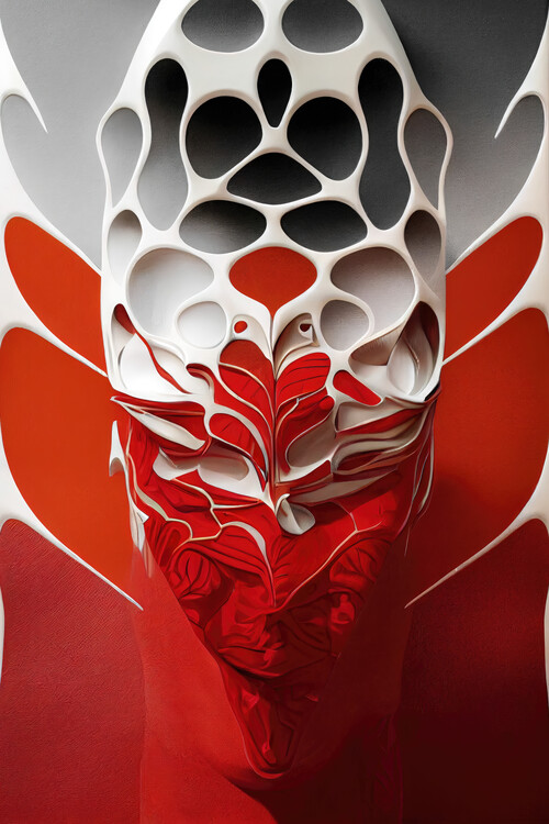 Plakát Red and white