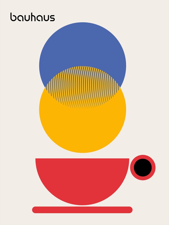 Ilustrace Bauhaus Coffee Abstract, Retrodrome, 30x40 cm