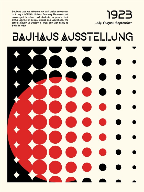 Ilustrace Bauhaus Ausstellung, Retrodrome, 30x40 cm