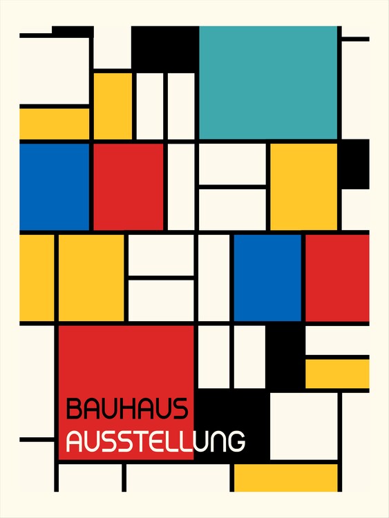 Illustration Bauhaus Deutschland Poster