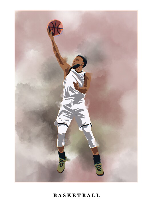 Poster Basketball - Colour Splash | Wall Art, Gifts & Merchandise 