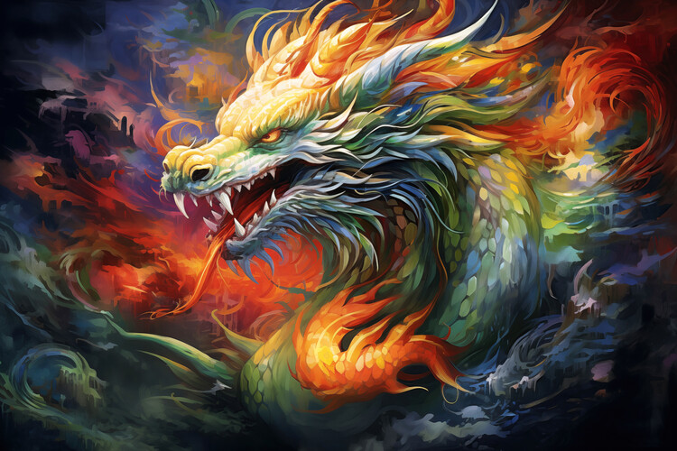Art Poster Chromatic Dragon