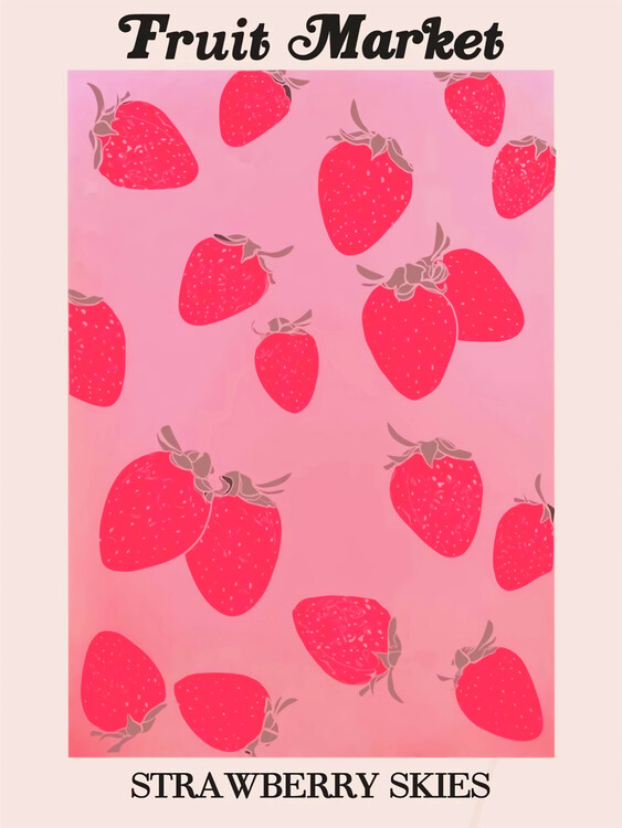 Ilustração Fruit Market Strawberry Skies