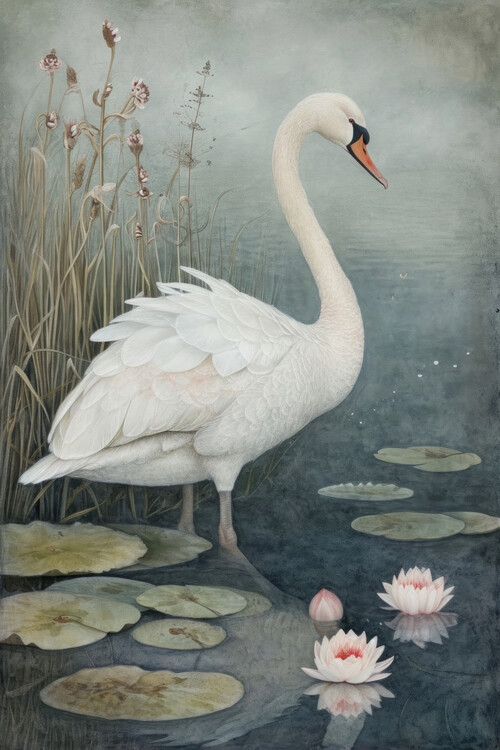 Illustration Ugly Duckling is a Royal Swan