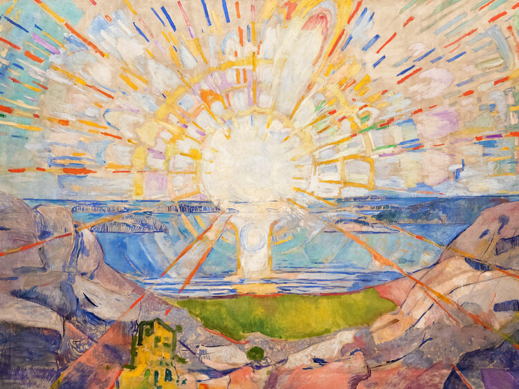 Ilustrace The Sun (4th Version Celestial Landscape) - Edvard Munch, 40 × 30 cm